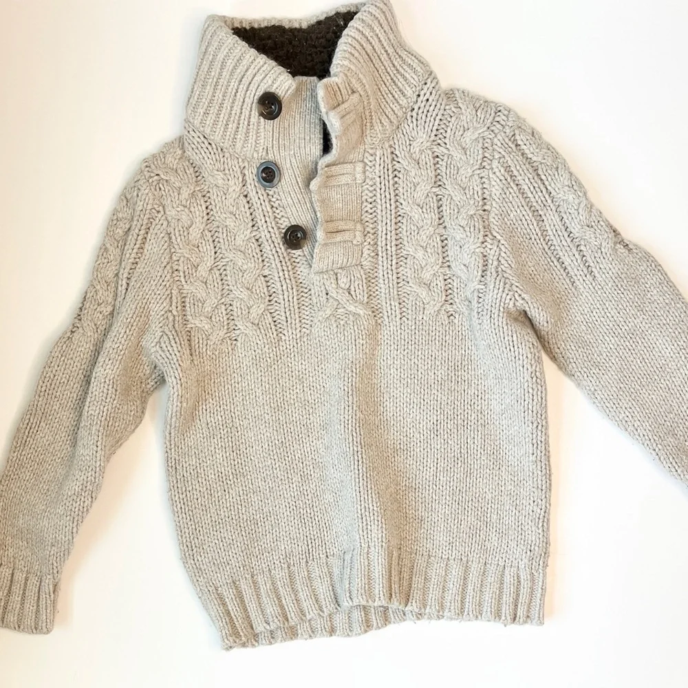 Baby Gap Cableknit Tan Pullover Sweater